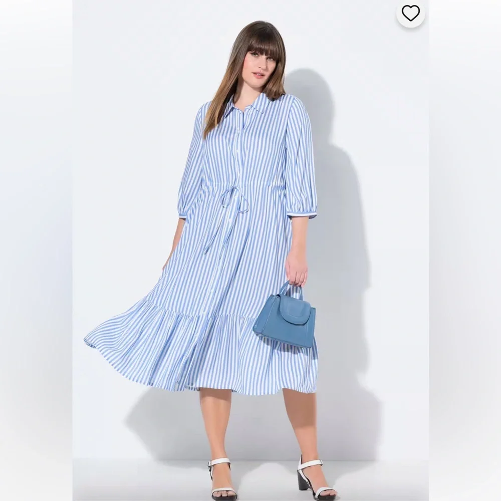 Ulla Popken Striped Shirtdress - Picture 3 of 7